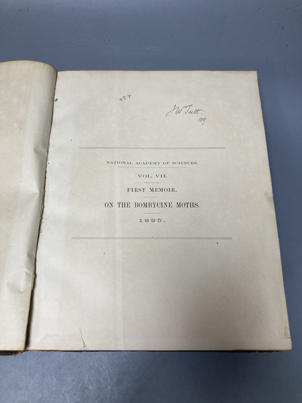 Catalogue of Lepidopterous Insects in the Collection of the British Museum, 1852, with 13 coloured plates, and National Academy of Scie